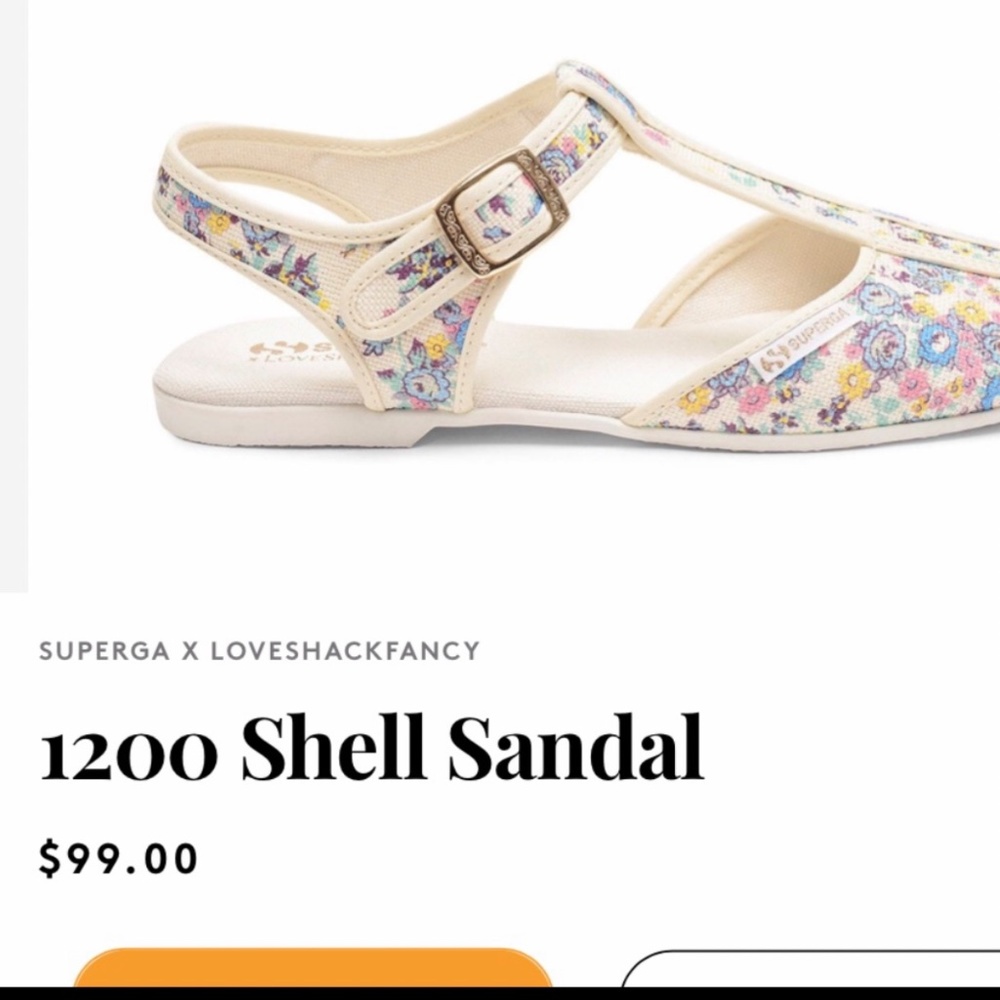 Superga x Love Shack Fancy 1200 Shell Sandal